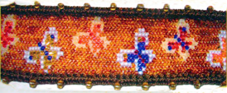Плетение бисерного браслета с орнаментом из бабочек и с отделкой в макраме. Схема плетения орнамента "Бабочки" из бисера.