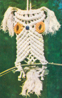 Плетение совы в макраме (второй способ). Схема плетения совы.